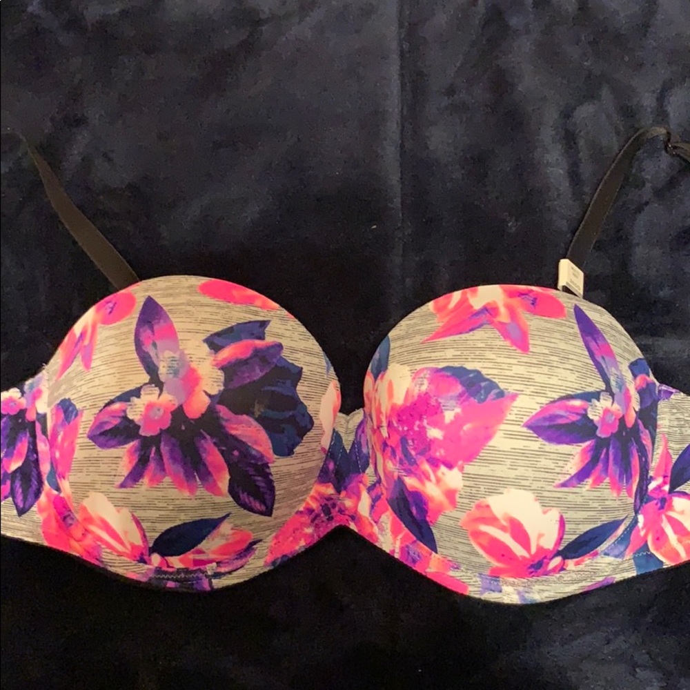 Floral Printed Multi-Way Push Up Bra